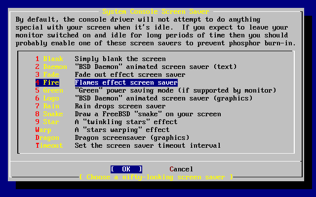 Screen Saver Options