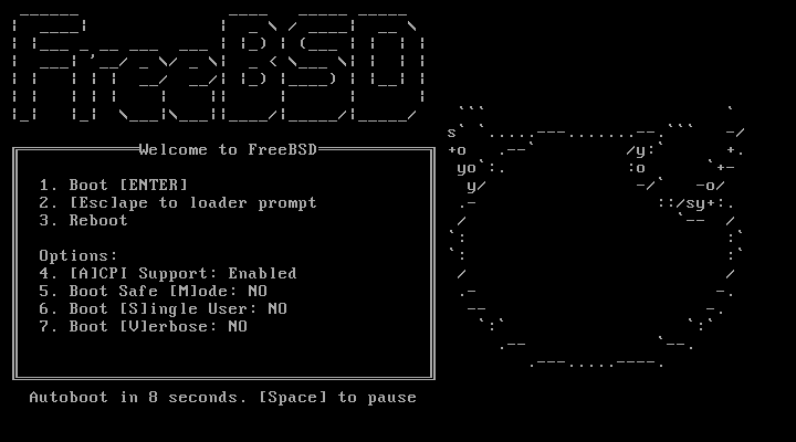 Das FreeBSD-Bootloader Men