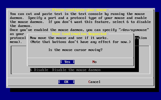 Prueba del d�mon del rat�n