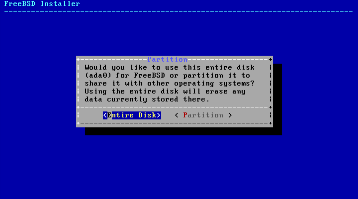Entire Disk ޤ Partition 