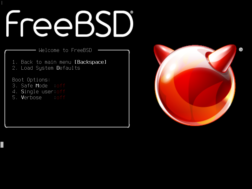 bsdinstall boot options menu