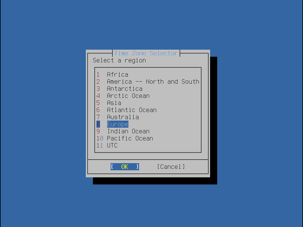 bsdinstall timezone region
