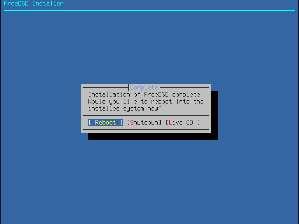 bsdinstall mainexit