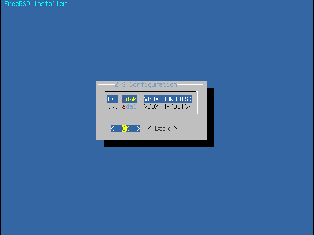 bsdinstall zfs disk select