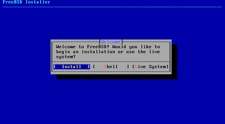 bsdinstall choose mode