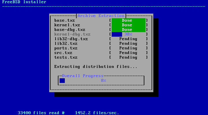 bsdinstall distfile extracting