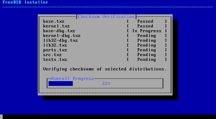 bsdinstall distfile verifying