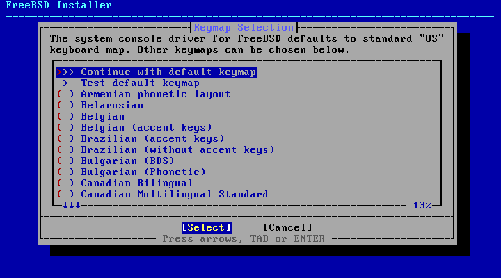 bsdinstall keymap 10