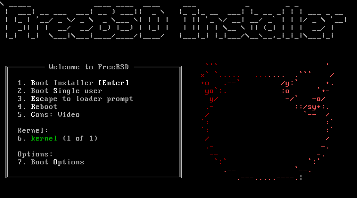 bsdinstall newboot loader menu