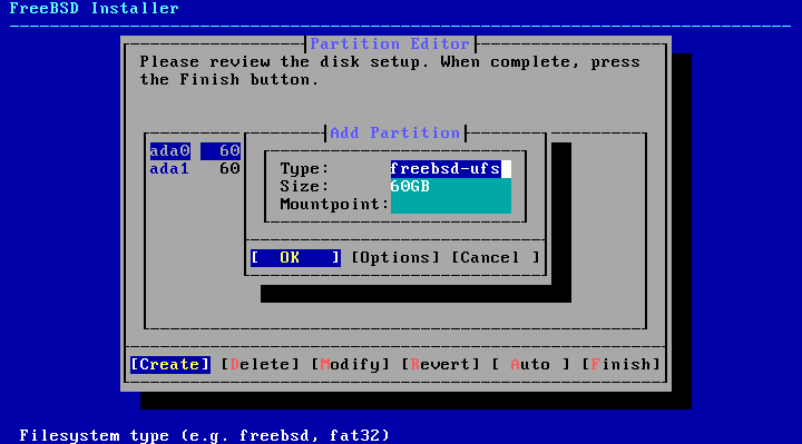 bsdinstall part manual addpart