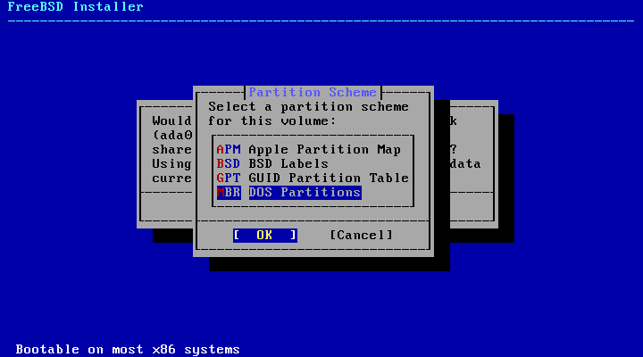 bsdinstall part manual partscheme