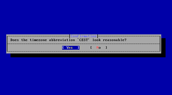 bsdinstall timezone confirm
