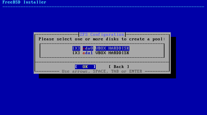 bsdinstall zfs disk select